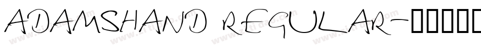 AdamsHand Regular字体转换